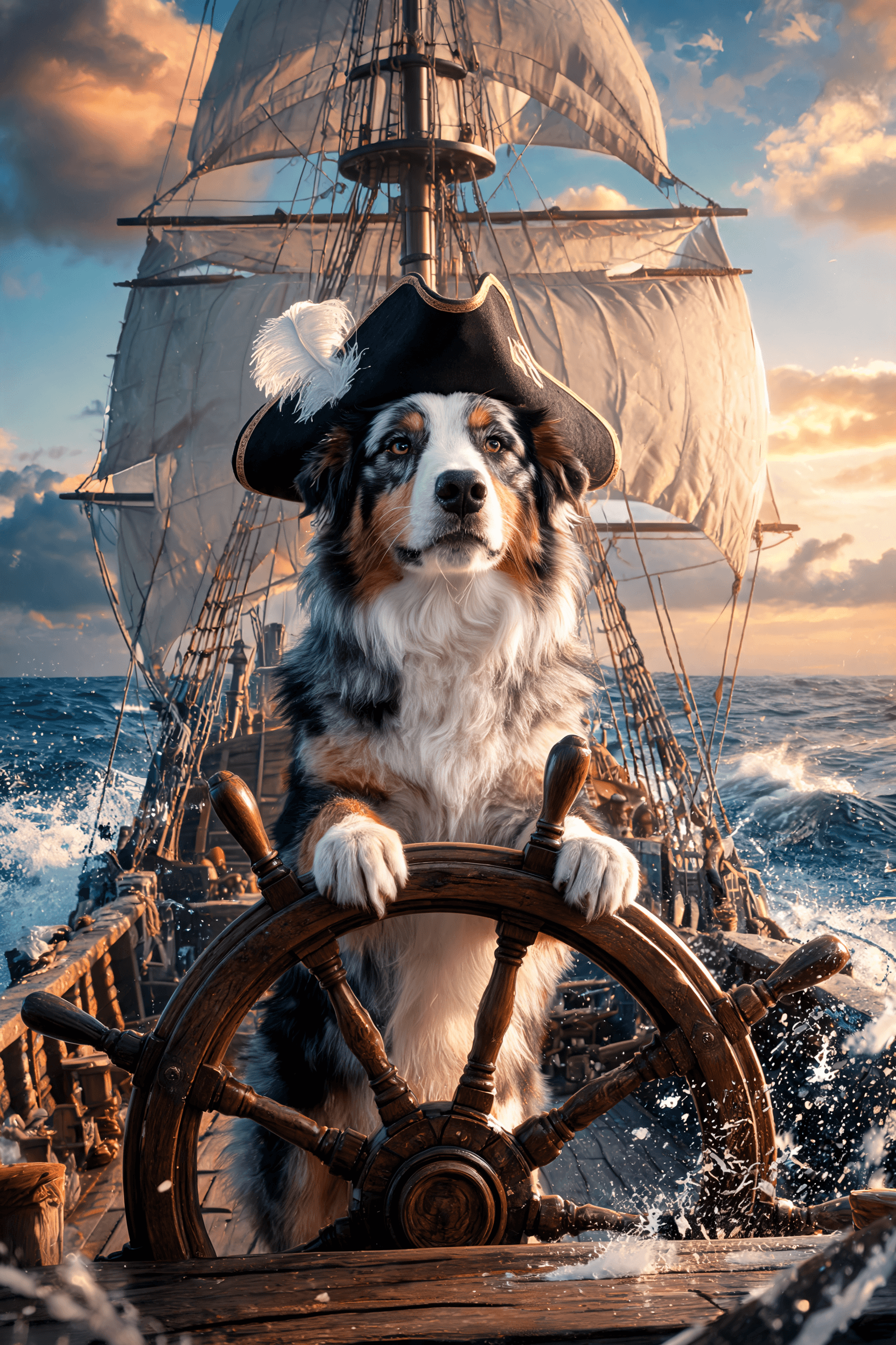 Australian Shepherd AI portrait example