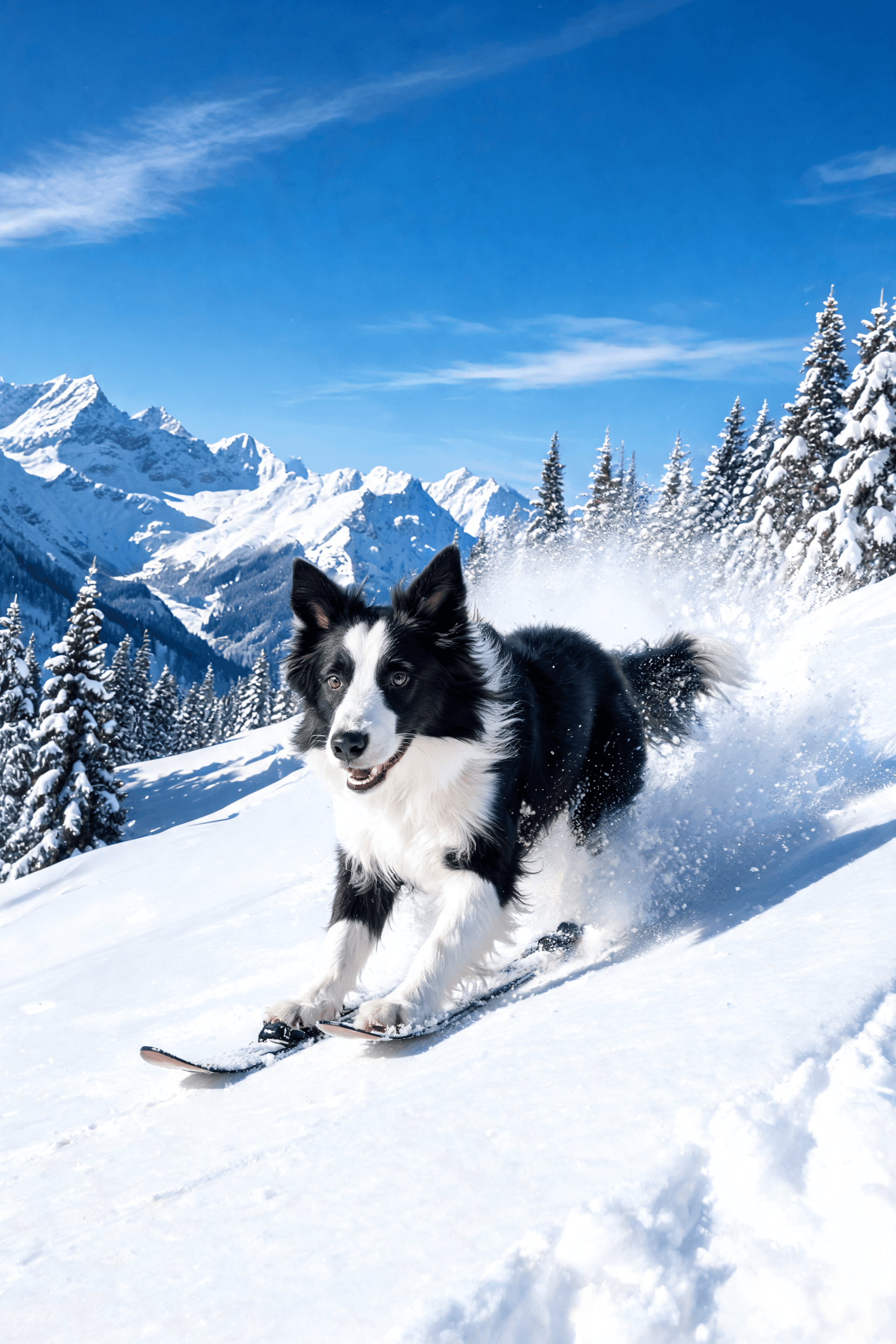 Border Collie AI portrait example