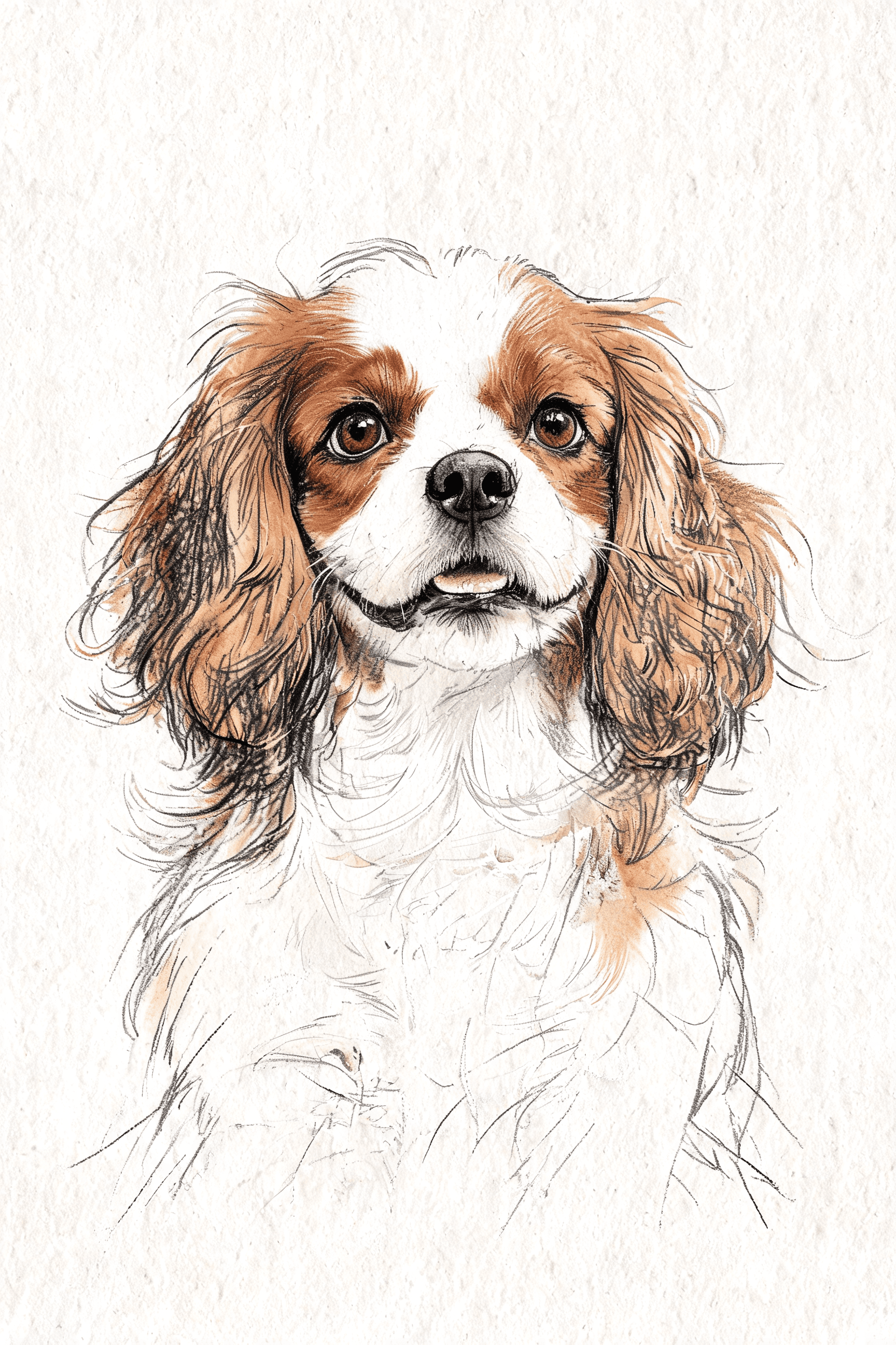 Cavalier King Charles Spaniel AI portrait example