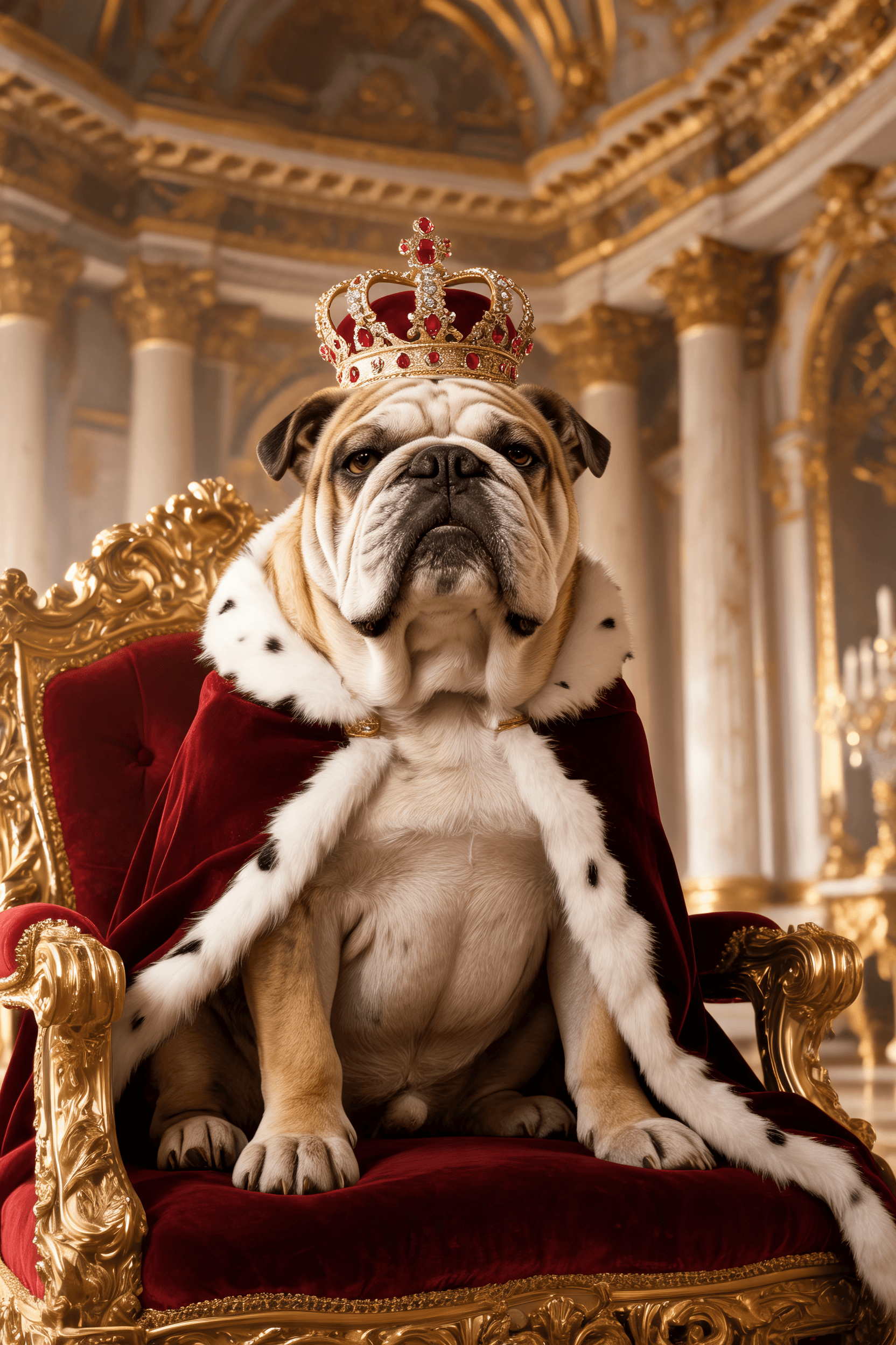 English Bulldog AI portrait example