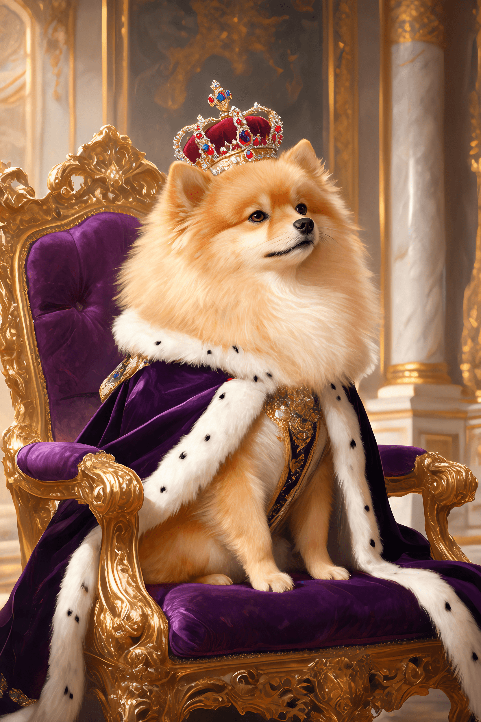 Pomeranian AI portrait example