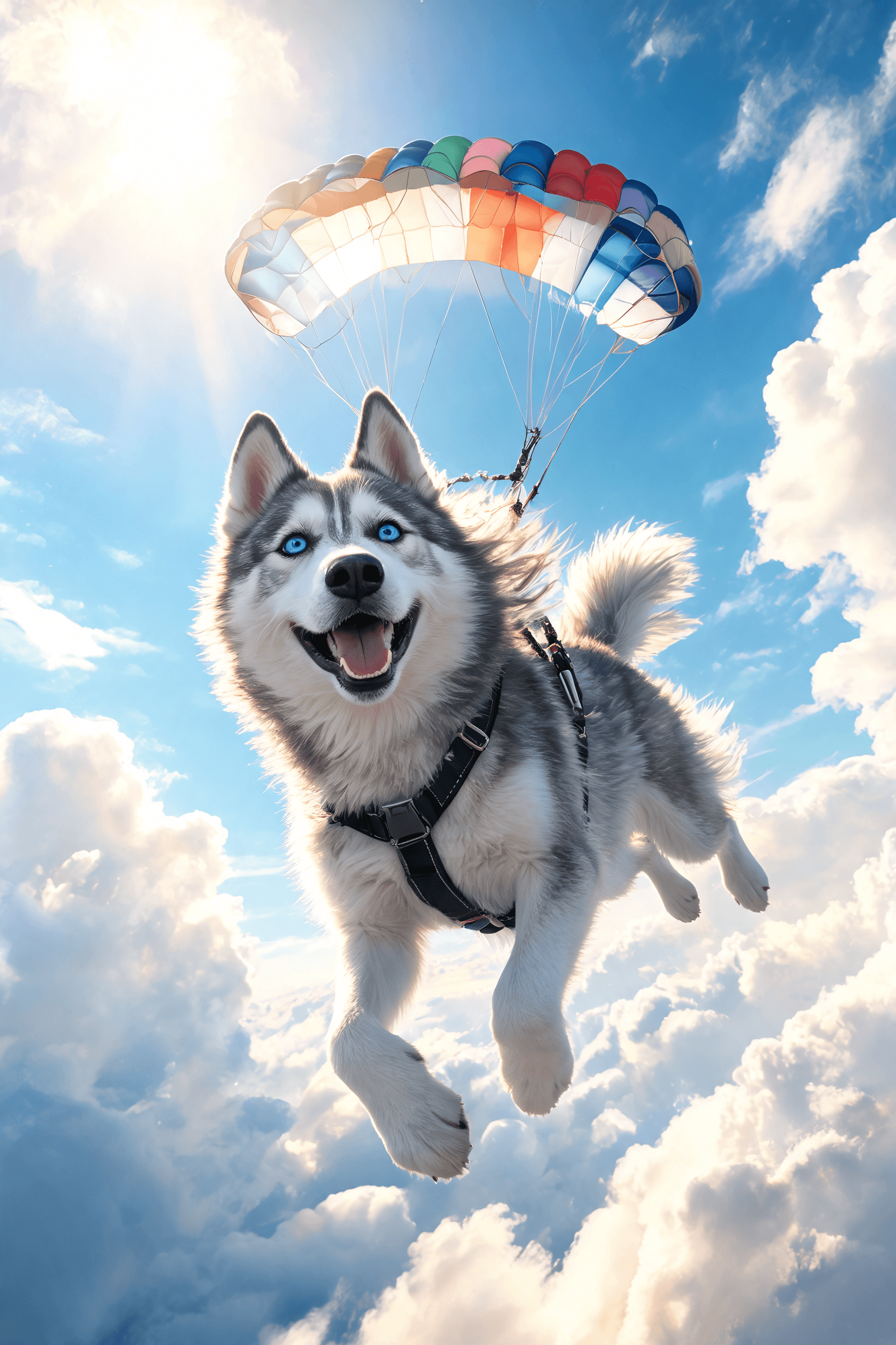 Siberian Husky AI portrait example