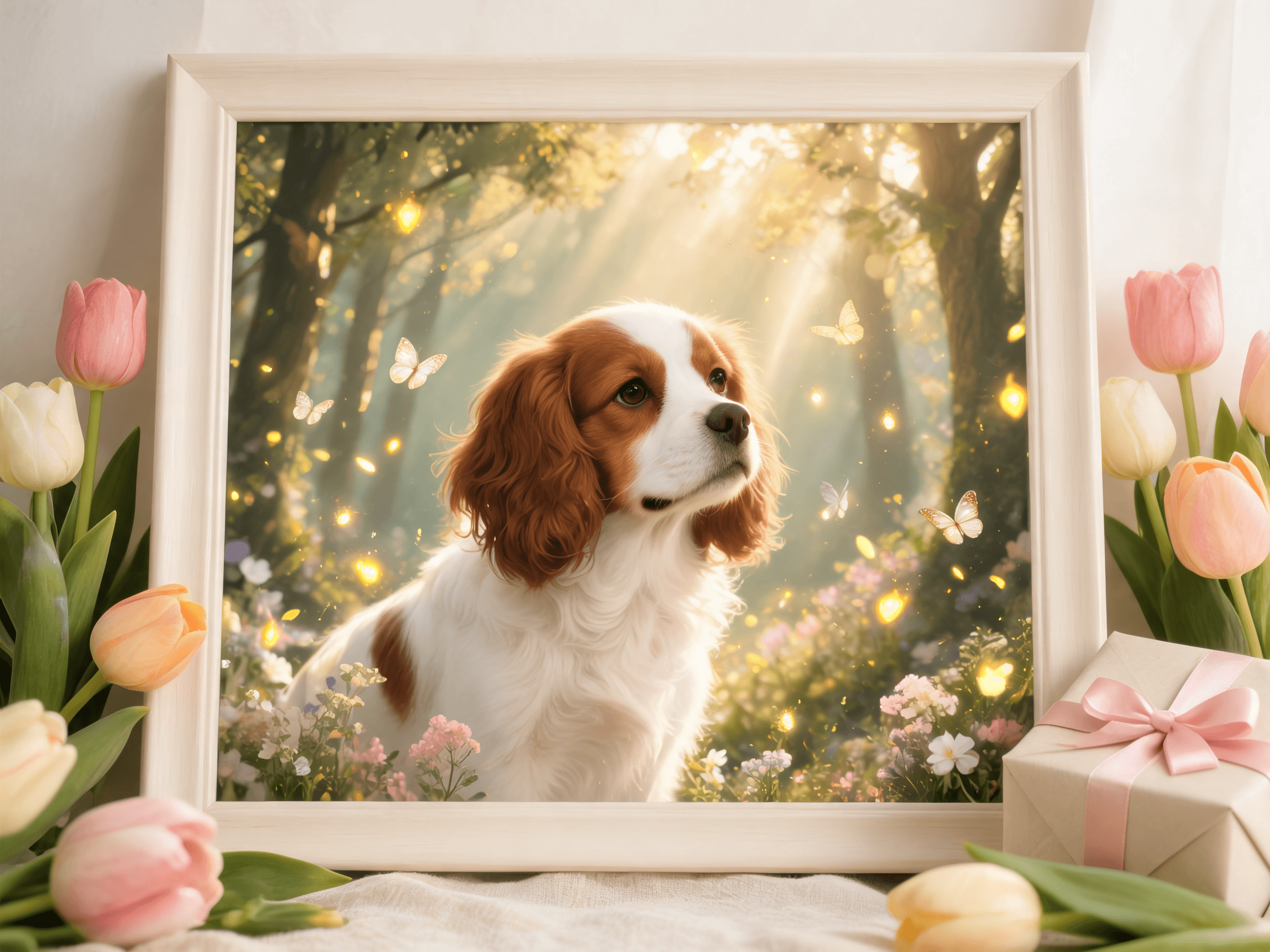 Soft custom dog portrait, a dog mom gift