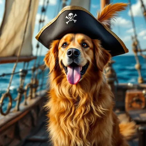 Captain Biscuit — AI pet portrait