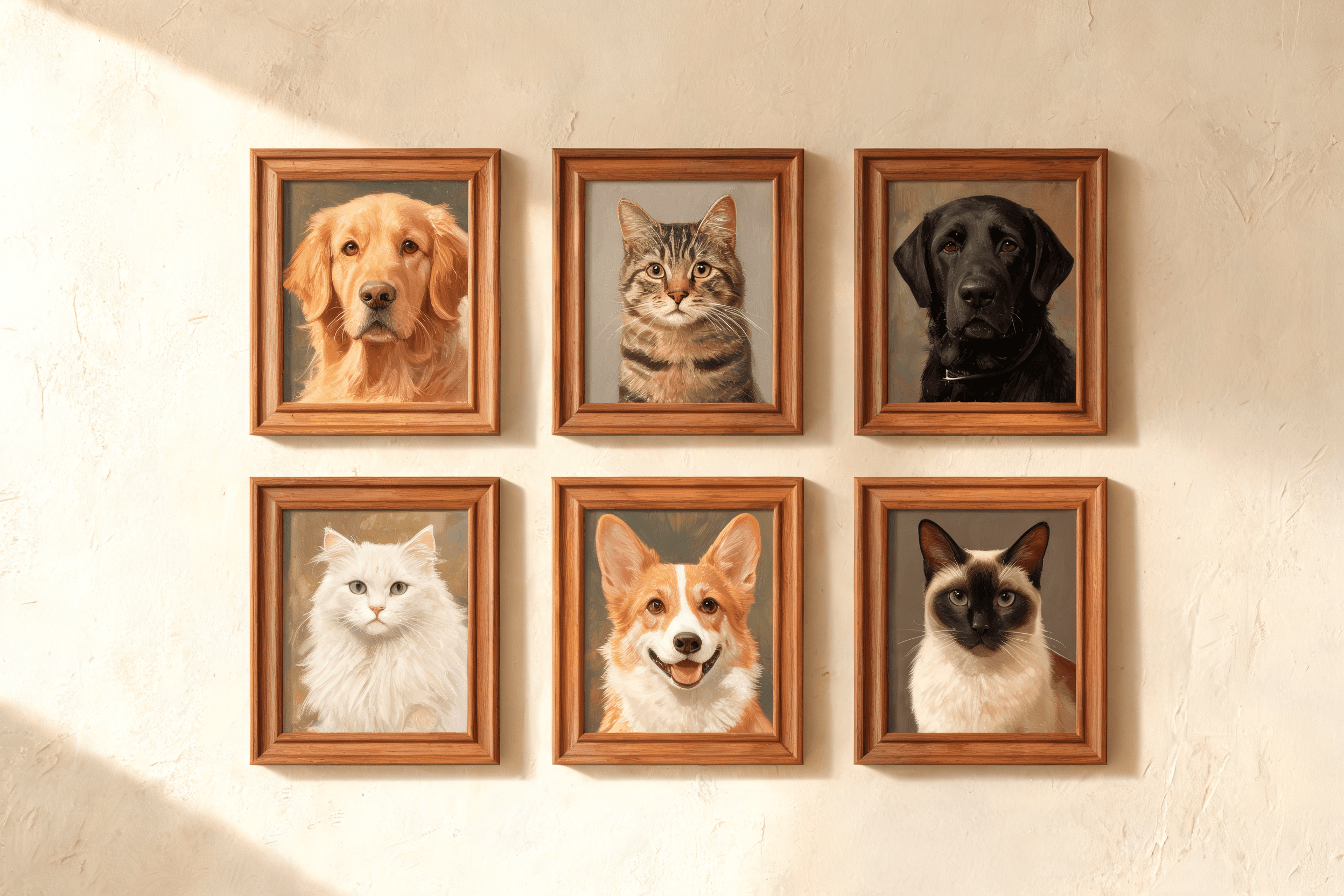 An AI-generated painterly portrait of a pet