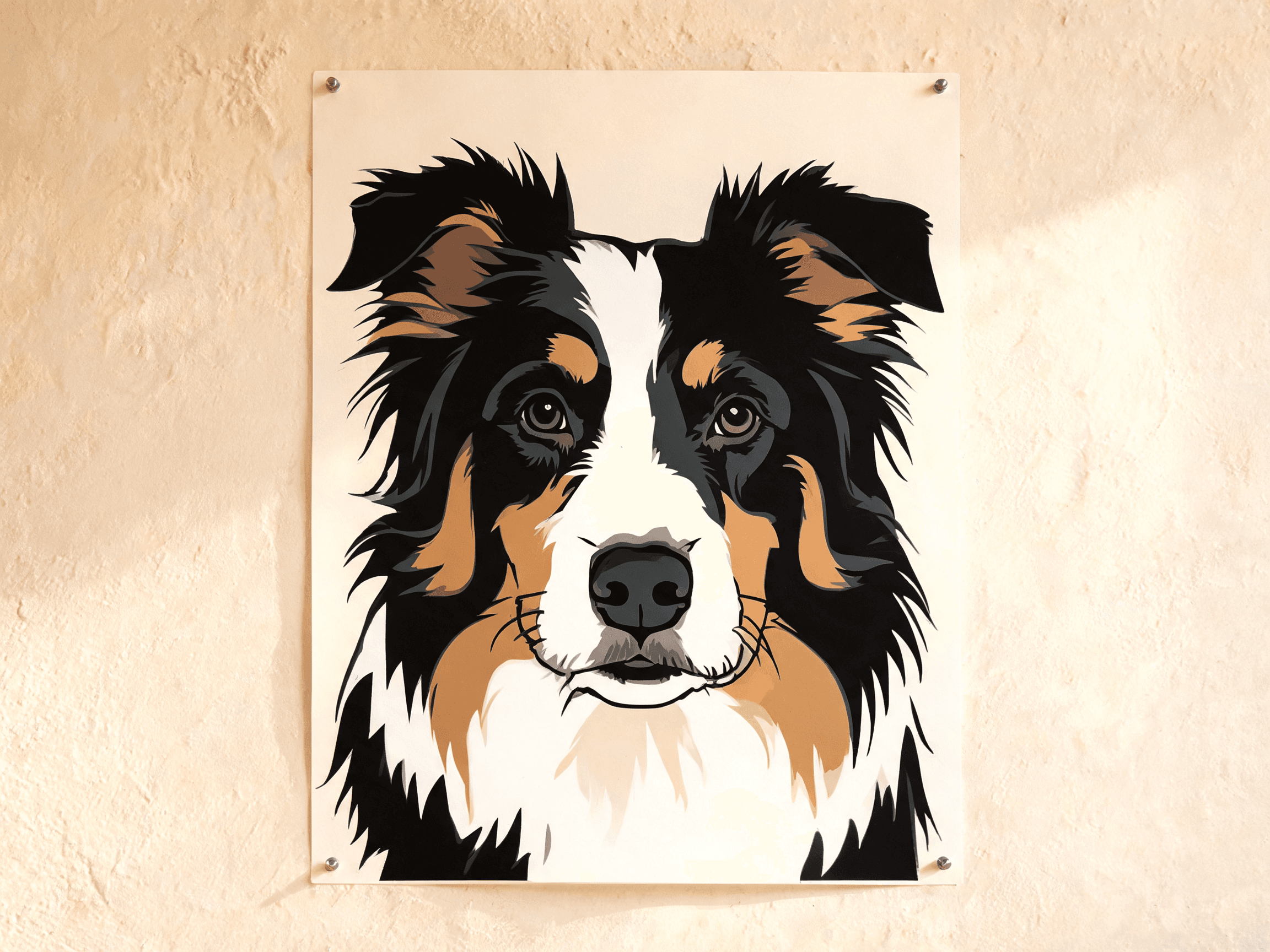 Custom pet portrait as a fine art poster