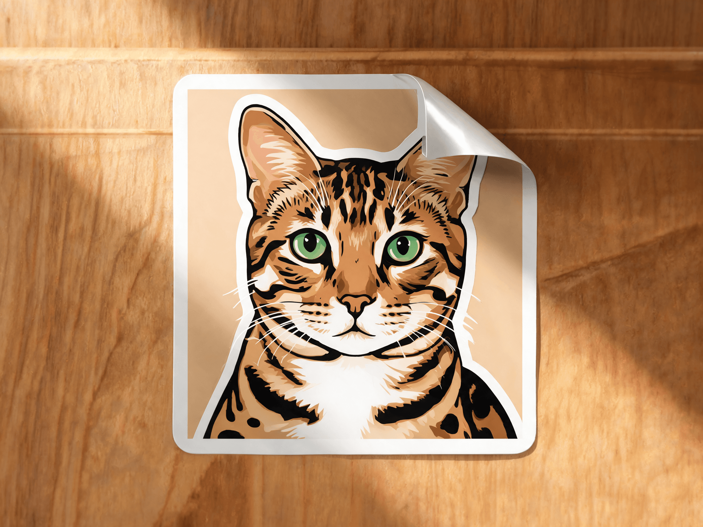 Custom pet portrait as a die-cut vinyl sticker